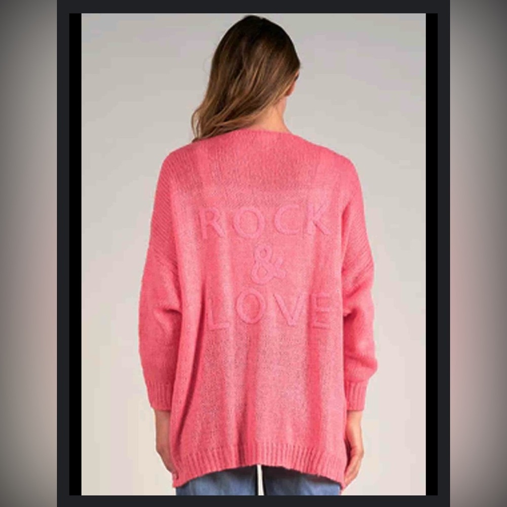 ELAN Gisele Rock & Love Rose Cardigan NWT OS
Festival Ready Rock-and-roll Cool 🌟